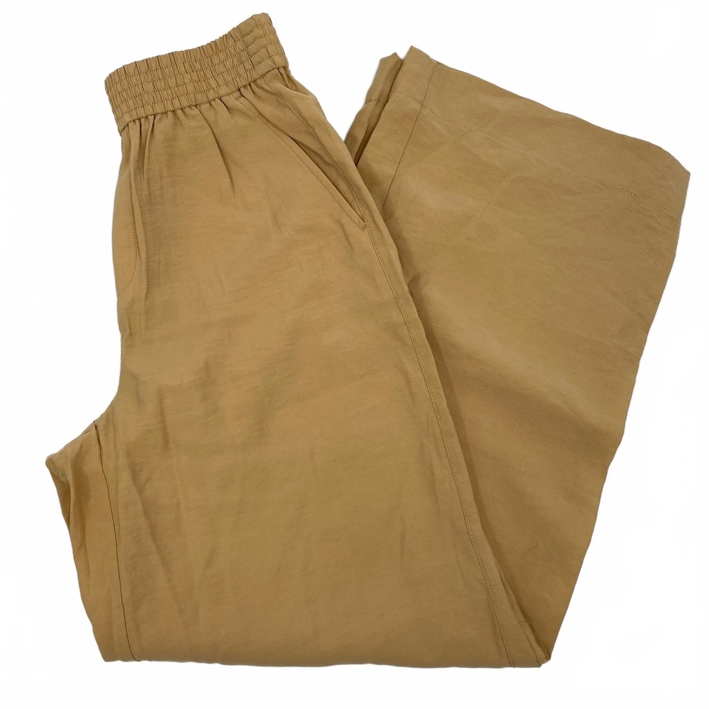 Madewell Tan Wide Leg Pants | Tan, Modal & Polyester, XXS Regular